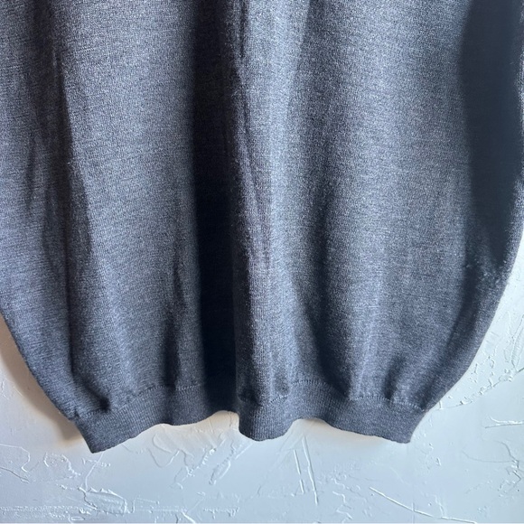 Brandini Made in Italy Men's Grey 100% Extra Fine Merino Wool Sweater Vest Sz XL - Picture 6 of 8